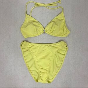 Vintage Yellow Bikini 2 Piece Set Size 38